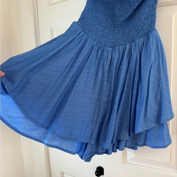 Blue Strapless ROMPER - Picture 3 of 3